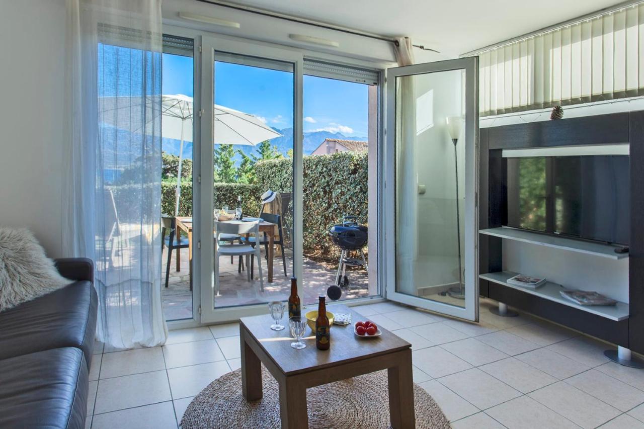 Mare Appart Avec Jardin Et Bbq Vue Mer Et Montagne Plage Et Port A 2 Pas Calvi  Eksteriør bilde
